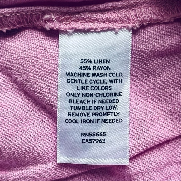 BP gathered linen blend crop tank top purple tulip ruffled square neck size 1X - Picture 7 of 12